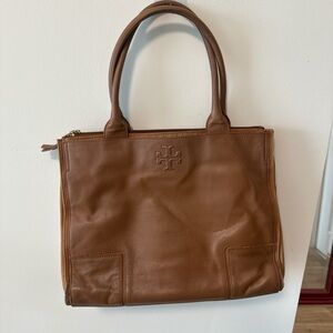 Tory Burch Brown Leather Tote Bag